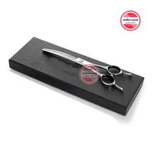Tijeras curvadas de 7 pulgadas para aseo de perros, para adelgazamiento de perros, con 32 dientes, de acero inoxidable, japonesas - Product Image 2
