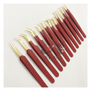 Pince à cils en acier inoxydable à revêtement en poudre personnalisée avec pointe pointue et logo personnalisé - Product Image 6