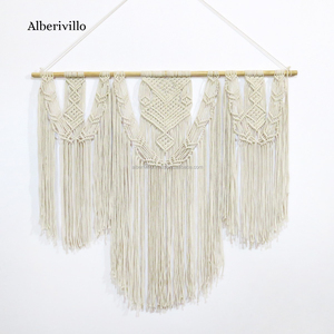 Tapisserie murale personnalisée en macramé faite à la main, tenture pour chambre à coucher, corde de coton, toile de fond de mariage, tentures d'Inde - Product Image 1