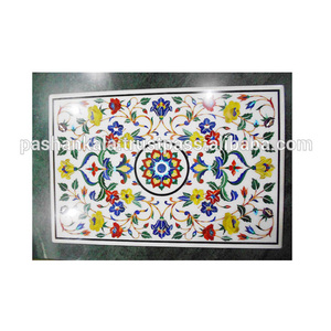 Hermosa Mesa con Tapa de Mármol con Incrustaciones de Piedra, Mesas con Tapa de Pietra Dura - Product Image 1
