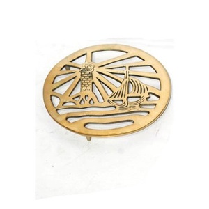 Mesa de protección contra daños por calor chapada en oro y Metal, vajilla india, remache y manteles individuales para comedor - Product Image 1