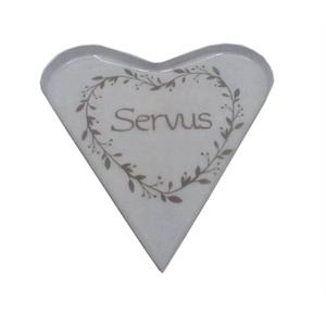 Plateau en fer à cœur pour accessoires décoratifs, avec 2 autocollants renne, plat et assiette en couleurs argent et blanc pour service, dernière collection - Product Image 2