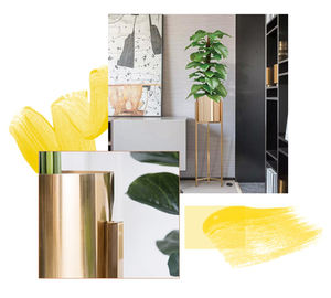 Support de fleurs en métal doré électro-plaqué de style mid-century, moderne, <span class=keywords><strong>pour</strong></span> l'<span class=keywords><strong>intérieur</strong></span> et l'extérieur, <span class=keywords><strong>pour</strong></span> <span class=keywords><strong>plantes</strong></span> et pots de fleurs - Product Image 2