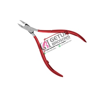 Alicates Profesionales para Cutículas de Acero Inoxidable con Recubrimiento en Polvo Rojo, Cuchilla Recta, Instrumento de Belleza, con su Propio Logotipo - Product Image 2