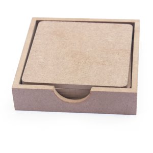 6 sous-verres en MDF de haute qualité, différentes formes, dessous de verres à thé ronds, tapis de table basse - Product Image 3