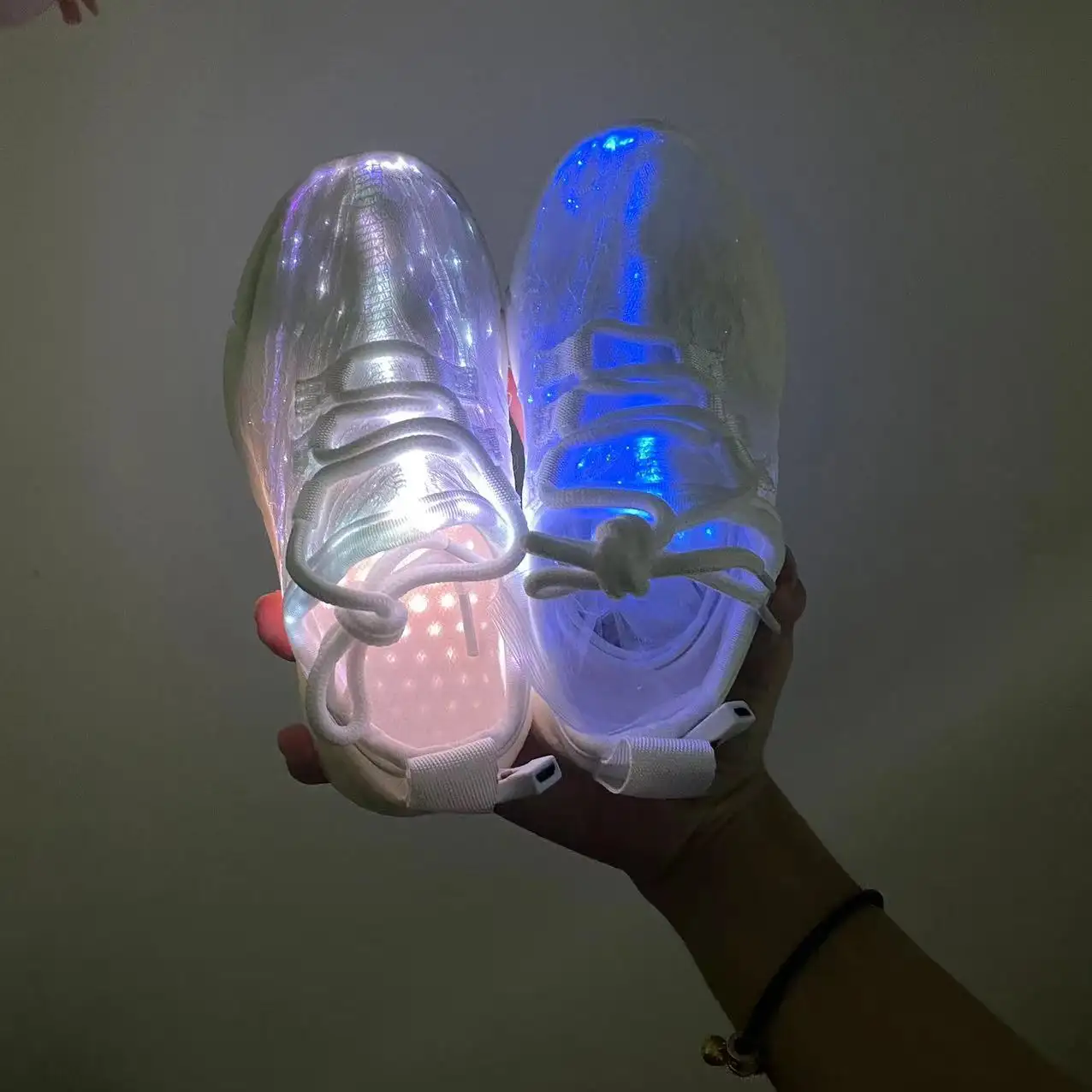 New coming Led Light Up Optic Fiber Shoes Kids Size Small Glow Durable Children's Shoes