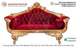 Canapé trône de mariage indien classique élégant Mandap modèle MANDAP BAZAAR marque meilleure qualité pour les décorations de mariage élégantes - Product Image 3