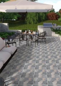 Carreaux de porcelaine d'extérieur de conception européenne moderne 16\"x16\", épaisseur 1,2 cm, corps émaillé, fonction brique réfractaire, texture parquet - Product Image 3