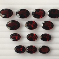 Gemas de granate natural para fabricación de joyas, joyería en todas las formas y tamaños