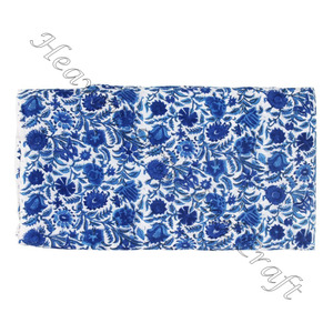 Floral Print Fabric Indian Block Print Soft Cotton Fabric <b>Curtain</b> Dress Fabric By The Yard Natural Dyed Eco Friendly Fabric - Product Image 3