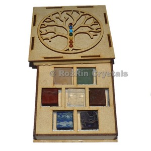Chakra <b>Tree</b> Of Life Square Stone Gift Box Supplier | Chakra <b>Tree</b> Of Life Square Stone Gift Box - Product Image 1