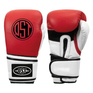 定制工厂销售拳击手套获胜重型皮革打孔运动专业拳击格斗训练手套