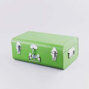 Cajas de almacenamiento de lata de Metal de alta calidad para decoración del hogar, caja de almacenamiento moderna para maletero, color amarillo y blanco - Product Image 6