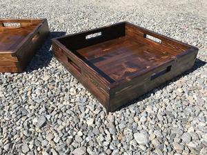 Plateau de service à thé en bois de bambou personnalisé, plateau de service de collation rectangulaire organisateur plateau de service de restaurant d'hôtel - Product Image 3