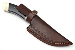 Couteau skinner en acier damas fait à la main personnalisé couteau de chasse à lame fixe avec support OEM ZR1511 - Product Image 5