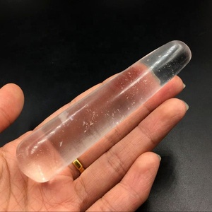 High Vibration Clear Quartz Massage Wand Premium Polished Crystal Healing Tool for Stress <b>Relief</b> Love Energy & Rejuvenation - Product Image 1