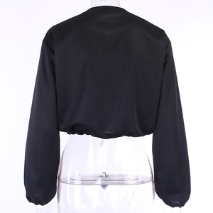 customize logo winter Woman plus size Streetwear Hoodie blouse Crop Top zip up designer Pullover Hoodies for women - Product Image 2