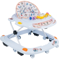 UniCare TP5507 Trotteur Bébé 3-en-1 Pliable et Réglable avec Cadre en Plastique et Fer, Lumières et Musique, 10 Roues, Portable et Sûr, Jouet d'Éveil