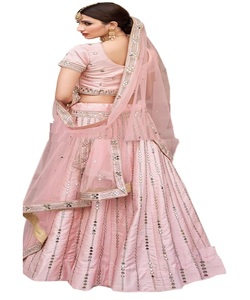 Dernier travail d'impression numérique de fleur de soie de satin lehenga choli avec des vêtements traditionnels de dupatta pour les femmes le plus bas prix vêtement ethnique - Product Image 6