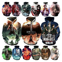 Gilet à capuche l'attaque des titans pour hommes, pull imprimé en 3D, Anime, mode décontractée, Harajuku, amusant, surdimensionné