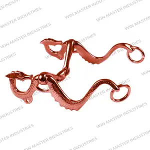 BOCHECHA CHEIA HASTE LONGA LOSANGO DECORATIVO FANTASIA DRAGÃO CAVALO SNAFFLE BITS de COR de ROSA de OURO