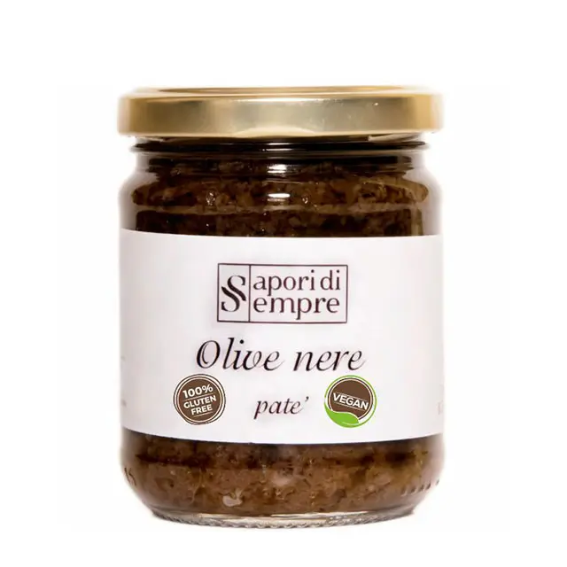 คุณภาพดีที่สุด | Black Olive Pate 'Olive Nere' | ผลิตในอิตาลี | มังสวิรัติและกลูเตนฟรี | 180G
