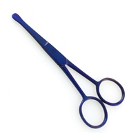 Ciseaux de manucure en acier inoxydable or rose, lame pointue, lame courbée durable, pour le soin des ongles, des poils du nez et des cuticules