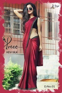 New Launching Bollywood Block Buster Saree with Turkish Lace Border with <b>Beautiful</b> Blouse - Product Image 4