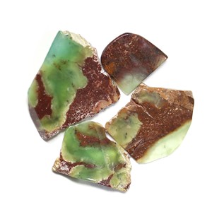 พลอยคริสโซเพรสธรรมชาติจากออสเตรเลียคุณภาพสูง AAA ชุด 4 ชิ้น ขนาด 22x20 มม.-36x35 มม. รูปทรงหยดน้ำแบบแฟนซี แบบคาโบชอง แผ่นเรียบ 110 ชิ้น - Product Image 6