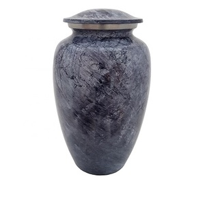 Urna de cremación hecha a mano de aluminio, Color gris, hecha a mano con gran precisión, urna funeraria grabada para cenizas humanos de adultos - Product Image 2