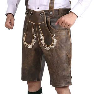 Pantalones Cortos de Cuero Alemán para Hombre, Estilo Baviera, Resistentes al Viento, Casuales, con Bordado Personalizado, Cuero de Ciervo Curtido - Product Image 5