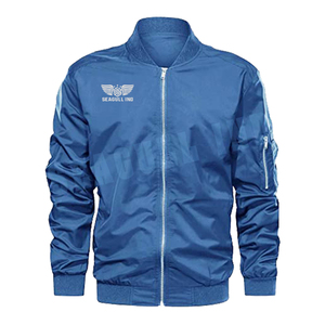 Veste de sport d'hiver de qualité supérieure, coupe personnalisée, grande taille, fermeture éclair, polyester, impression de logo, veste bomber pour homme - Product Image 4
