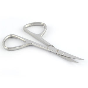 Ciseaux à ongles de style russe pour droitiers, finition miroir brillante, lames courbées en acier inoxydable durable, pointe aiguisée pour cuticules et ongles - Product Image 1