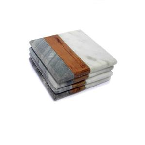 Sous-verres de luxe en marbre et bois noirs pour boissons restaurant cadeau de pendaison de crémaillère utiliser sous-verre produit Offre Spéciale - Product Image 6
