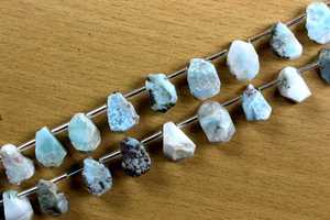 อัญมณีลาริมาร์ธรรมชาติ21ชิ้นเครื่องประดับหยาบหยาบอัญมณีสีฟ้าคอลเลกชันสไตล์ตัด - Product Image 6