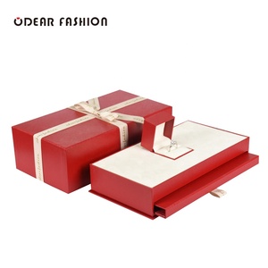 Logo personalizzato Rosso in pelle Speciale plastica del Regalo Dei Monili Box Set per la Proposta - Product Image 1