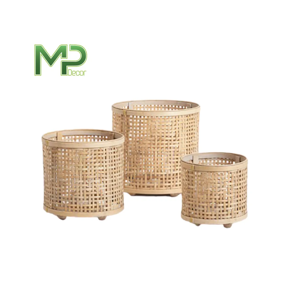 Rattan Weben Sturm Laterne Bambus gewebte Kerzenhalter mit Griff Outdoor und Indoor Beide Holz laterne für Wohnkultur