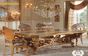 Muebles de Comedor Tallados de Estilo Europeo, Decoración Sencilla, Mesa de Comedor de Estilo Italiano, Juego de Mesa de Comedor de Estilo Francés - Product Image 2