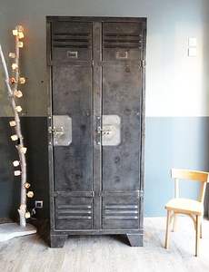 Armario de Metal Industrial Vintage, almacenamiento de hierro para decoración del hogar - Product Image 4