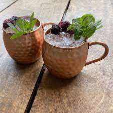 Tasse en cuivre pur fait à la main moscou Mule tasse en cuivre ensemble de quatre pièces pour pièce polie faite à la main - Product Image 6