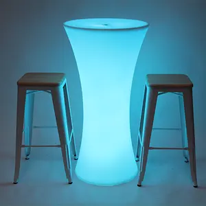 Customized-free plastic bar led table for nightclub
