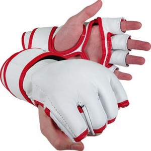 Gants UFC et MMA en cuir véritable, gants d'entraînement de boxe et de combat - Product Image 1