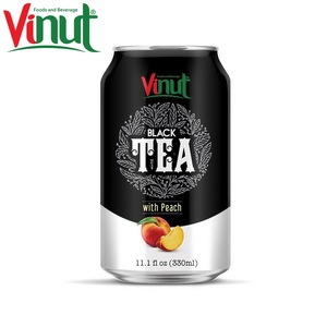 330ml Black <b>tea</b> with Peach flavour OEM ODM Private Label Can (<b>Tinned</b>) Beverage Manufacturer Vietnam - Product Image 1