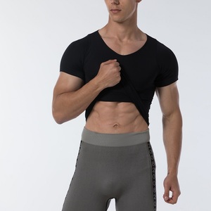Mens <b>Compressed</b> T <b>Shirt</b> Fashion <b>Design</b> Slim Fit Short Sleeve Sportswear t <b>Shirts</b> with <b>Custom</b> Printing Services - Product Image 4