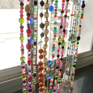 Pots de fleurs suspendus verticaux, porte-cartes à suspendre à la porte, lampe en mosaïque turque, décorations en perles de cristal, ornements suspendus, fournisseur en gros - Product Image 1