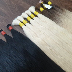 Extensiones de cabello humano sin procesar Remy virgen 100% de alta calidad 30 pulgadas estilo ondulado a granel estirado precio de fábrica al por mayor - Product Image 1