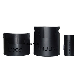 ถังใส่เถ้าโลหะเคลือบผงสีดำถังโลหะเคลือบด้วยมือมีสไตล์คลาสสิก - Product Image 4