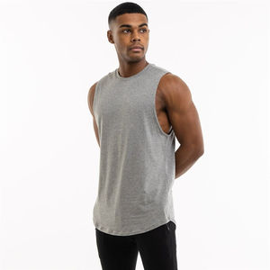 Débardeur de fitness d'été sur mesure pour hommes, taille XL, débardeurs, maillots de sport en polyester à séchage rapide, chaînes de perles, poche boutonnée décontractée - Product Image 4