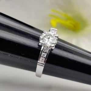 1 Carat Round Cut Moissanite Solitaire Engagement Ring 925 <b>Sterling</b> <b>Silver</b> with 18K Gold Accents VVS Clarity for <b>Wedding</b> Parties - Product Image 4