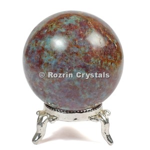 High Quality Ruby Kyanite Sphere Carved Engraved <b>Angel</b> Feng Shui Home Decor - Product Image 1